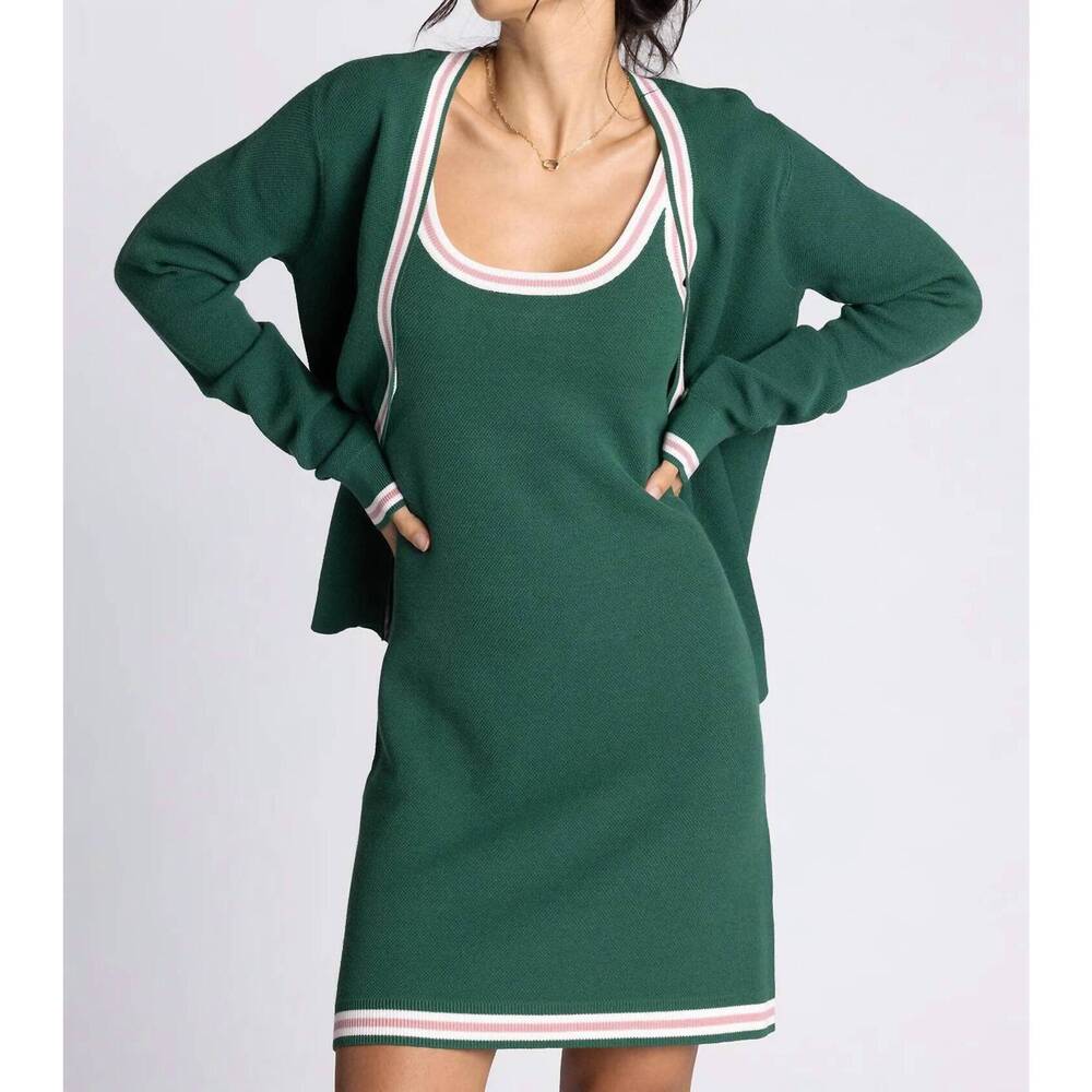 NEW THREAD & SUPPLY becca dress in green/ pink - Picture 6 of 6